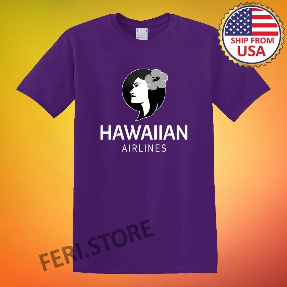 

Мужская фиолетовая рубашка Hawaiian Airlines размеров S-5XL 3XL