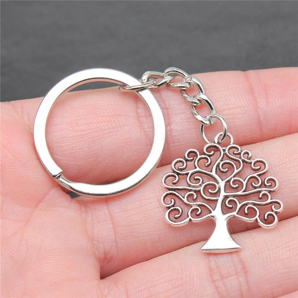 28mm Schlüsselanhänger Lebensbaum Kabbalah Hochzeitsschmuck Zubehör QY054