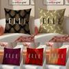 Healthy Confident Style Home ELLE Living Pillow Case Comfort Sofa Bed Silky Elegant Invisible Zipper Decorative Cushion Cover
