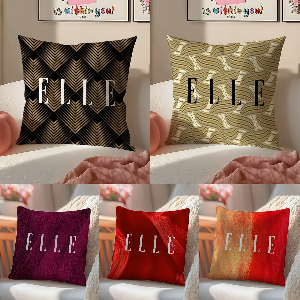 Healthy Style Home ELLE Living Pillow Case Anti-dustmite Pillowcase Invisible Zipper Silky Short Plush Sofa Cushion Cover