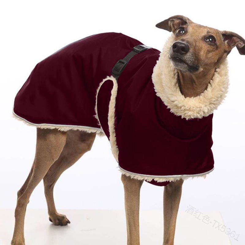 Medium & Large Dog Solid Color Fleece Turtleneck Warm Vest