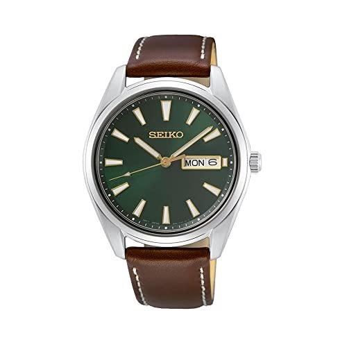 

Seiko SEIKO Watch Quartz Overseas Model Green Dial Calf Leather SUR449P1 Men s [Parallel Import].