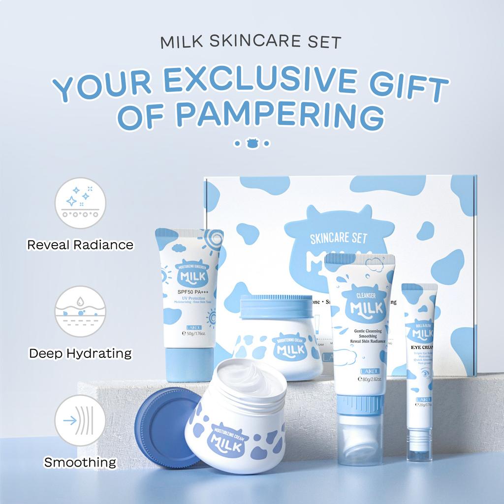 LAIKOU Milk Skincare Set 5-piece Moisturizing Facial Care Set