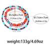 Fashionable Beach Ocean Style Necklace Layered Irregular Geometric Colored Bead Necklace for Women