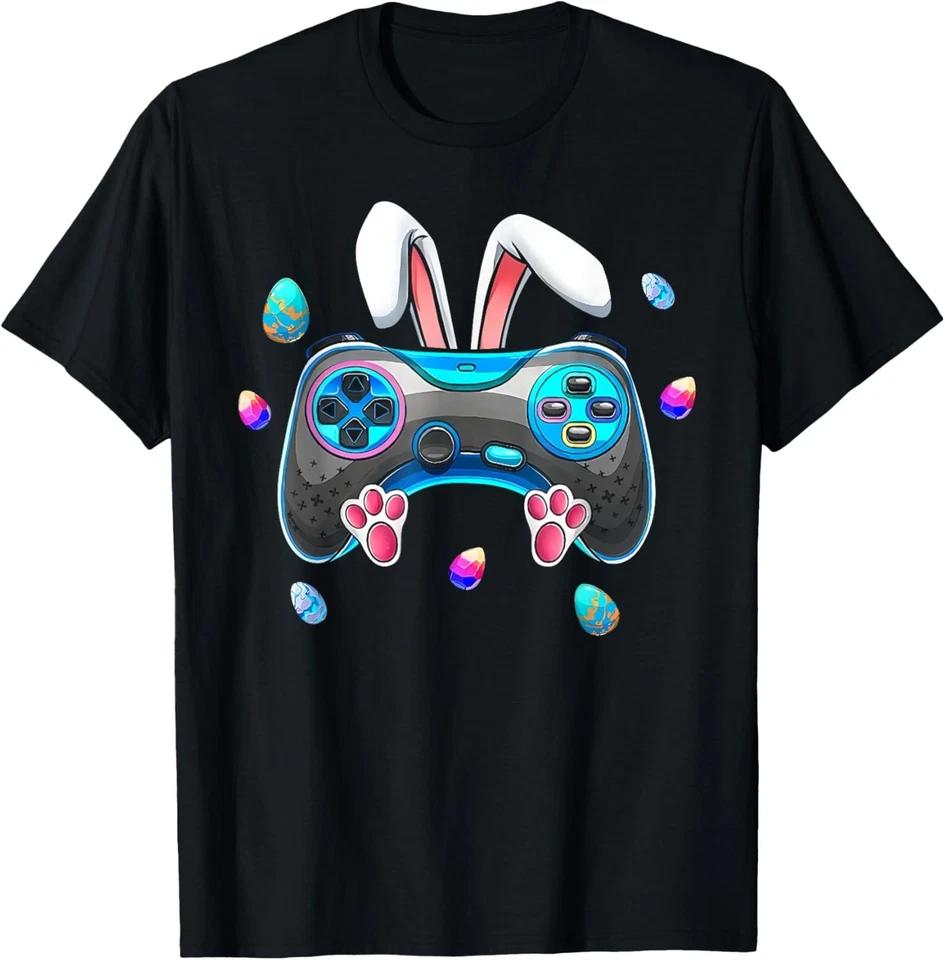 Easter Video Game Bunny Eggs Gaming Gamer T-Shirt XL