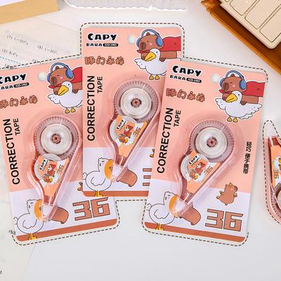 1 Piece Mini Cartoon Capybara Large Capacity Correction Tape Tools School Office Corrector Stationery Supplies