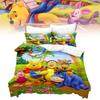 Winnie The Pooh Pattern Threepiece Bedding Set With Active Dyeing Technology For Bedroom Use