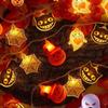 Pumpkin Halloween LED String Lights 1.5/3Meters Atmosphere Lamp Light Halloween Party Props  Home