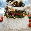 Knitted Christmas Tree Skirt - Holiday Decoration & Gift Ornament