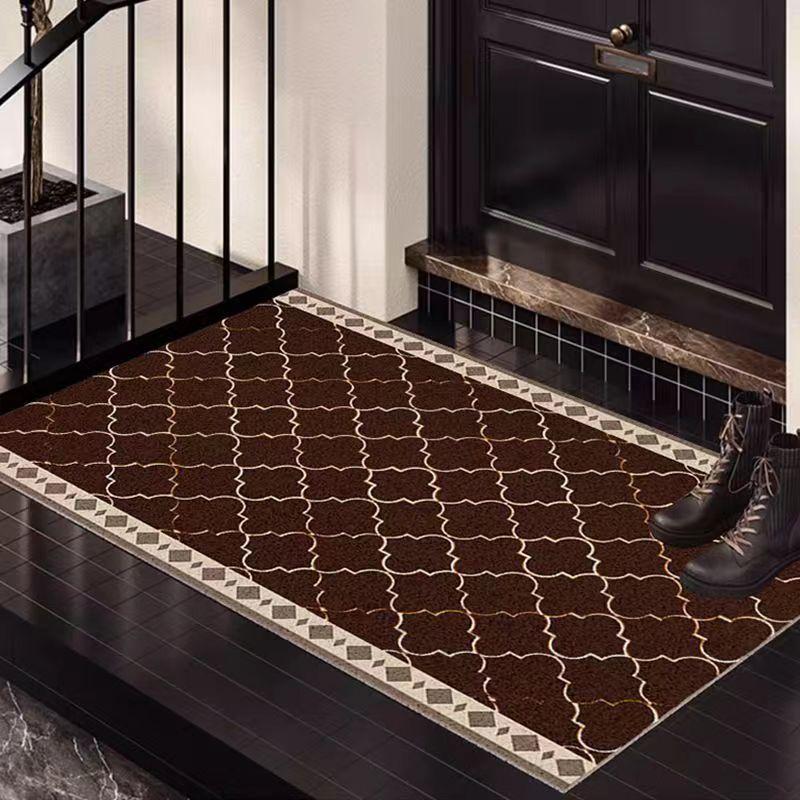 

Легка Розкіш Вхідні Двері Дротяний Кільце Дверний Килимок Нековзкий Килимок для Ніг Біля Входу Побутовий Вхідний Килим Килимок для Підлоги Можна Різати Зовні Дверей 45*75cm