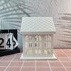 Church House Candle Holder Silicone Mold DIYs Cement Gypsum Mold Unique Candlestick Resin Ornaments Mold Home Decors