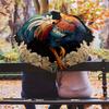 Tiger and Rooster  pattern, automatic folding umbrella, portable and foldable design, 8 ribs, a Christmas or birthday gift.