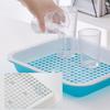 Camellia Double-Layer Plastic Tea Tray Set