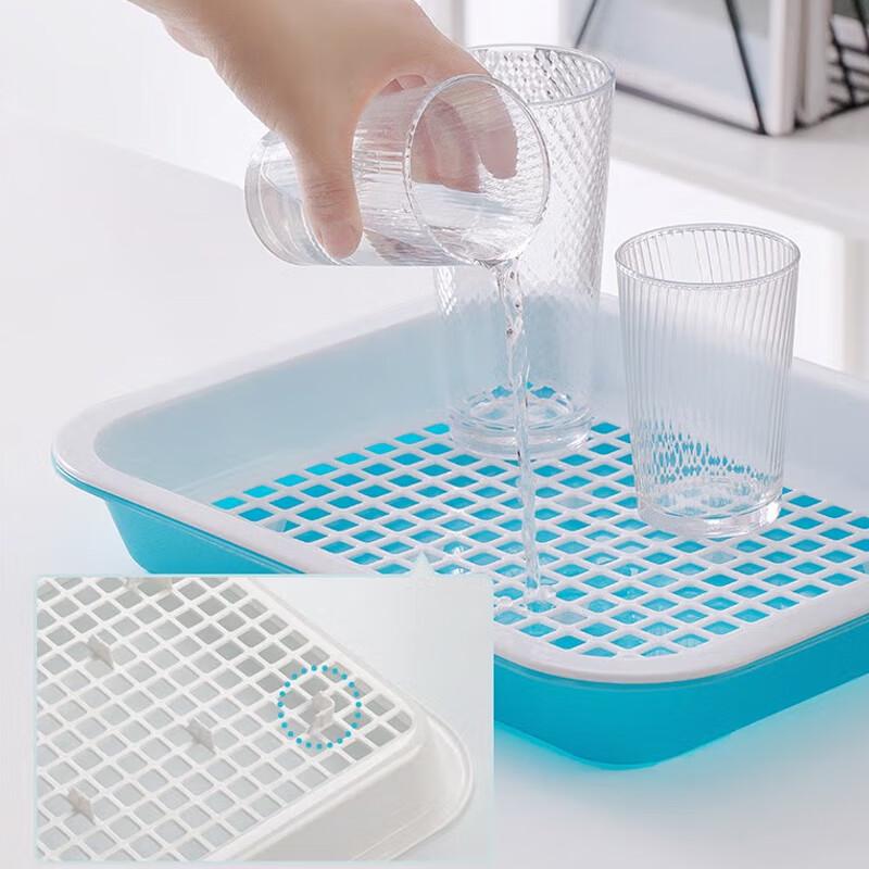 Camellia Double-Layer Plastic Tea Tray Set