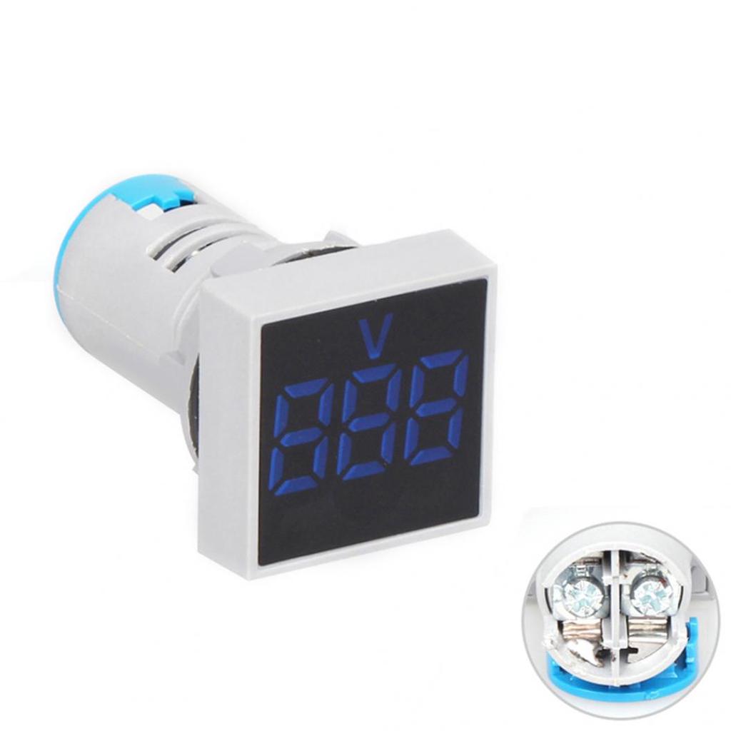 22MM AC12-500V Voltmeter Square Panel LED Digitals Voltage Meter IndicatoHFji 22MM AC12-500V Voltmeter Square Panel LED Digitals Voltage Meter IndicatoHFji