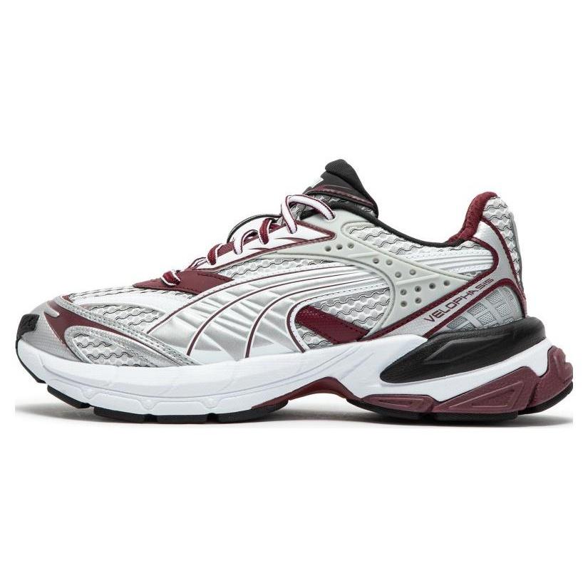 PUMA Velophasis Phased  White Burgundy  Men s 389365-08 EU 42