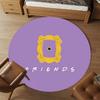 1pc Friends Frame Round Chair Mat Area Rug - Non-Slip, Floor Mat for Office, Bedroom, Home Decor Christmas Gift P0811219