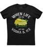 Quand la vie vous donne des citrons, ajoutez simplement de la vodka Glace T-shirt unisexe en coton noir