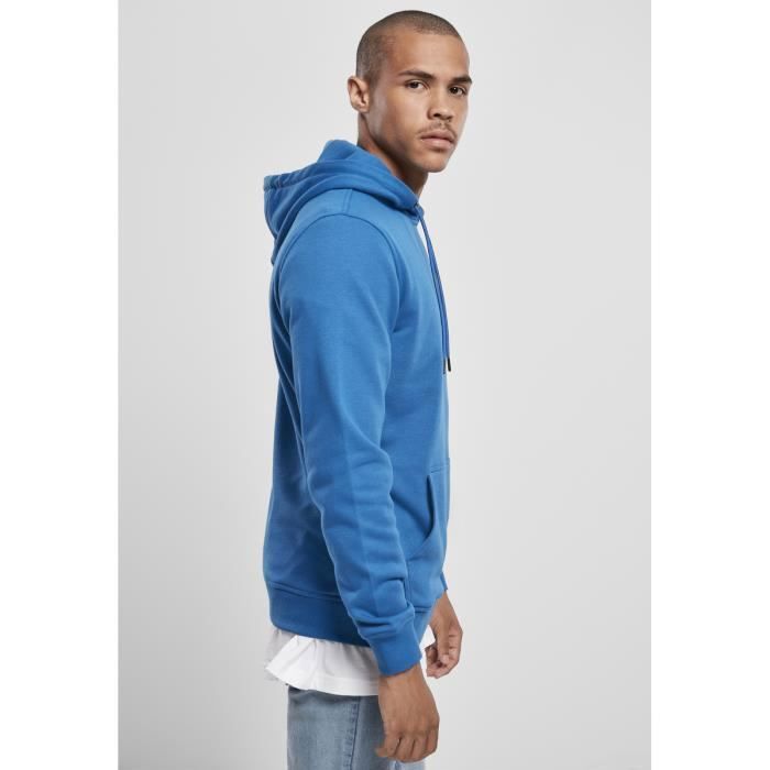 Sweatshirt - Urban Classics - Basic Terry - Bleu - XXL - Col capuche