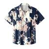 Koszula hawajska dla mężczyzn, męska koszula w stylu vintage zapinana na guziki do kręgli z krótkim rękawem letnia koszula plażowa