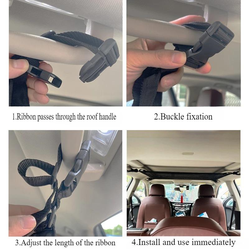 Car Ceiling Net Storage Bag Cargo Universal Truck SUV Space Saving Car Trunk Storage Pocket Organizer Sundries Bag Roof Cargo