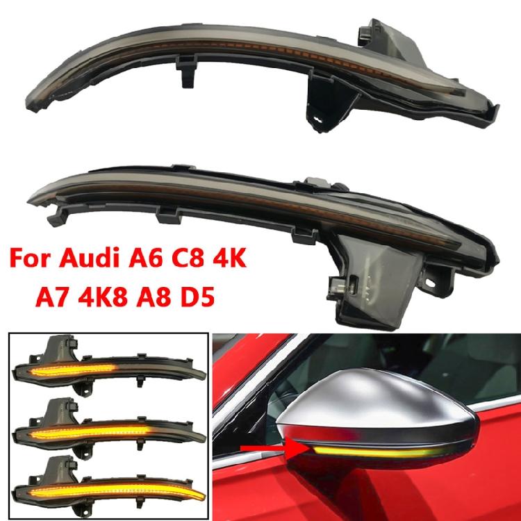 LED Dynamic Turn Signal Light Rear View Side Mirror Indicator For A6 A7 A8 C8 S6