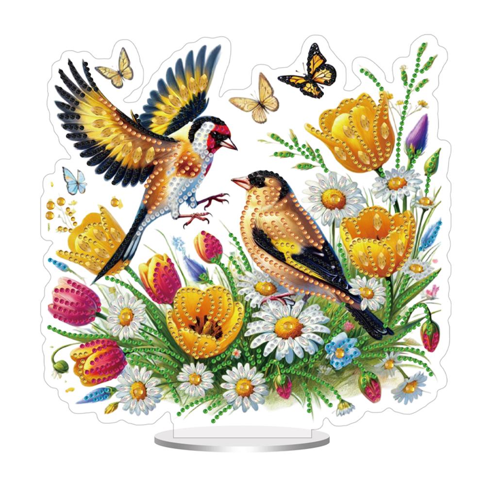 Acrylic Special Shape Piano Rabbit Table Top Diamond Painting Ornament Kits Rhinestones Desktop Ornaments for Home Office Decor