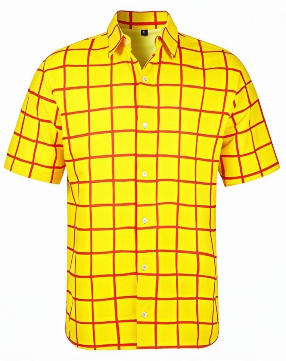 Fashion Men s Short Sleeve Shirt Casual Plaid Color Summer 3D Printed Lapel Shirt New Fashion Casual Men s Clothing Unisex Tops S