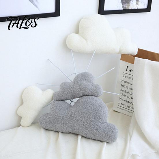 Throw Pillow Cute Comfortable Touch PP Cotton Stuffed Living Room Sofa Cloud Shape Cushion Daily Use