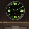 1 Pcs Luminous Wall Clock Light In Dark Night Digital Quartz Movement Bedrooms Living Room Study Loudspeaker Mute Clock For Home