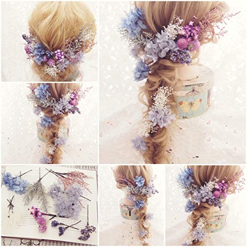 Headdress Preserved Flower Artificial Flower Wedding Bridal Vintage Pink Purple Lulu's Lulu's-1088