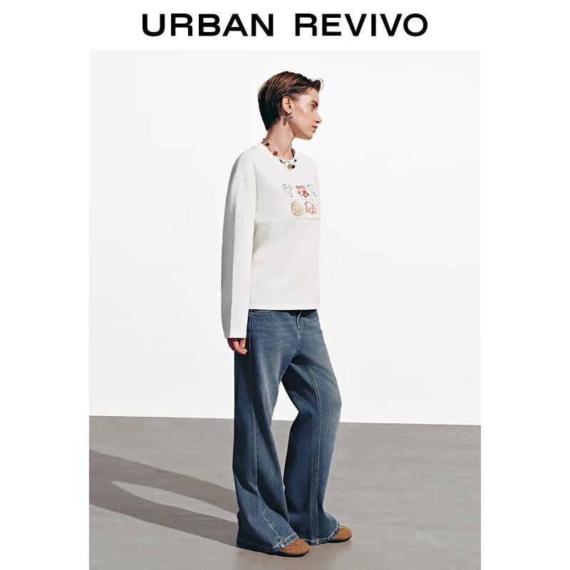 

UR 2025 Осень Ретро Вареные Джинсы Клеш 29