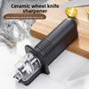 Kitchen Knife Sharpener With Dualsided Ceramic Stones For Home Use