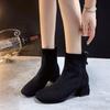 Fashion Autumn Winter Female Short Shoes Elegant With Medium Heels Booties Round Toe On Promotion Offer High Quality Women's Ankle Boots