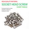 460pcs - M3 M4 M5 M6 Socket Head Cap Screws, Stainless Steel Socket Head Cap Screws, Nuts and Washers Set, for Home DIY Repairs.