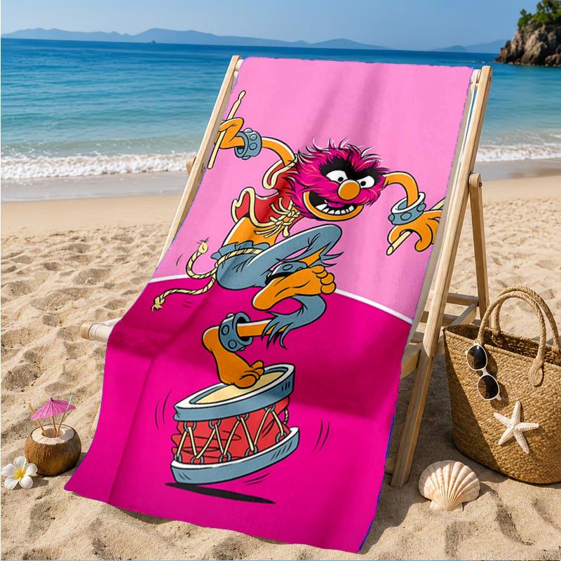 Muppet Rock Stars Beach Towel, Quick-drying, Easy to Care for, Suitable for Both Fitness and Beach Vacations,Sports Essential