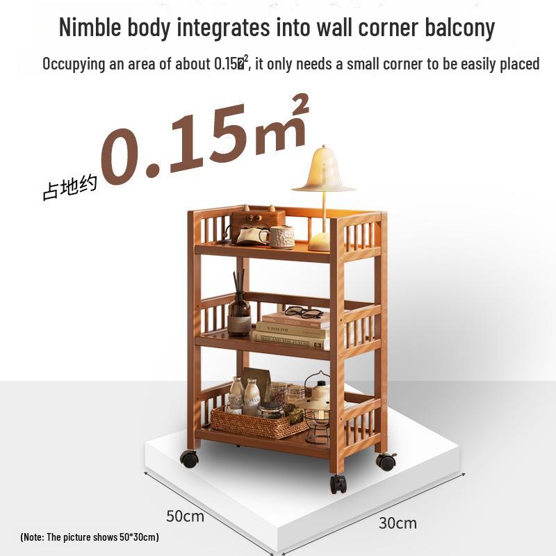 Mobile Multi-Layer Snack Storage Trolley for Kitchen