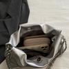 Pure Color Faux Leather Shoulder Bag Women's Summer New Style Underarm Chain Crossbody Bag Soft Square Shape Polyester Lining KTB
