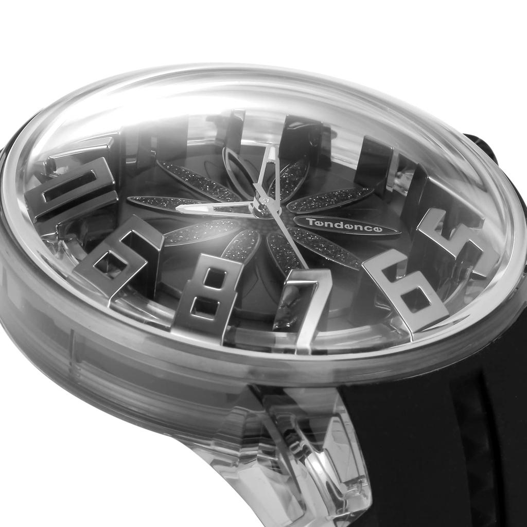 TENDENCE King Dome Black Dial Polyamide Mineral Glass Quartz 50MM Watch TY023007