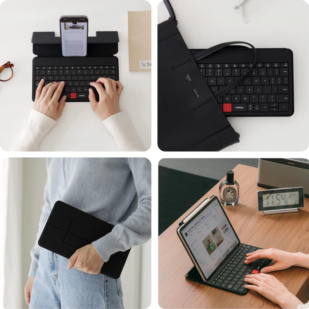 Mokibo Universal Wireless Keyboard with Trackpad, Thin, US Layout