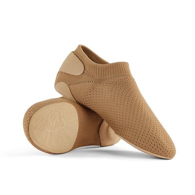 Unisex Nylon Upper Leather Sole Slip-on Jazz Shoe For Women And Men's Dance Shoes