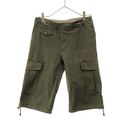 Mando wyprodukowane w Japonii wojskowe szorty cargo 38 khaki zapinane na guziki męskie używane