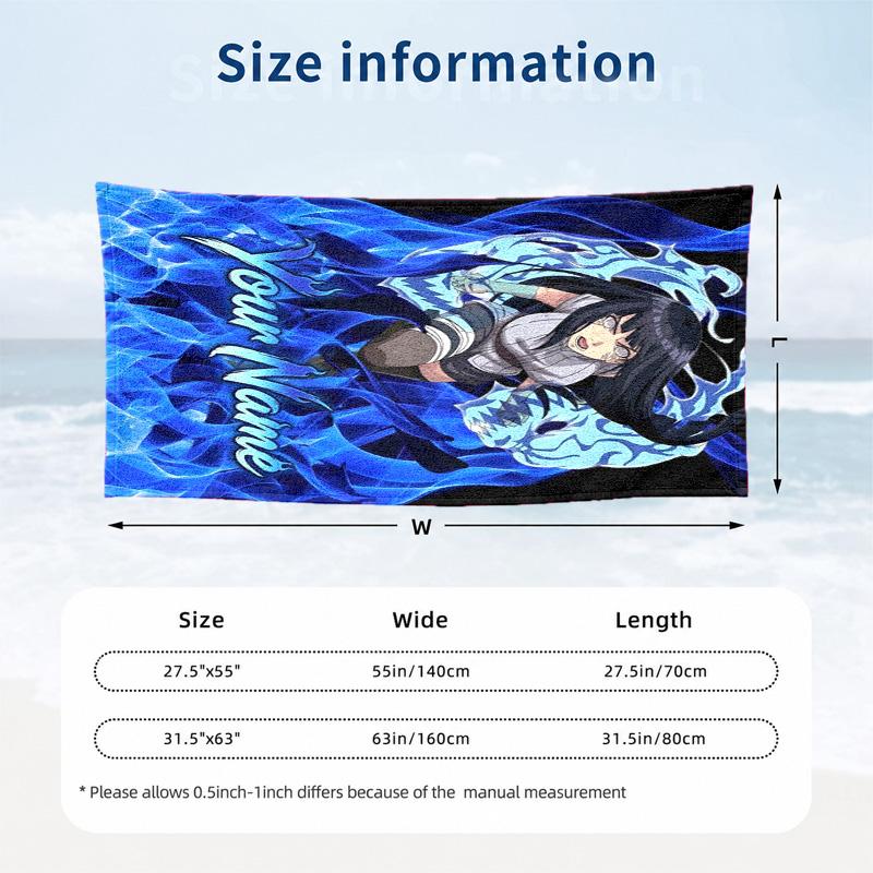 Hyuga Hinata Custom Name Beach Towels Also Serve As Bath Towels Summer Essential a Musthave for the Outdoors the Beach and the Pool