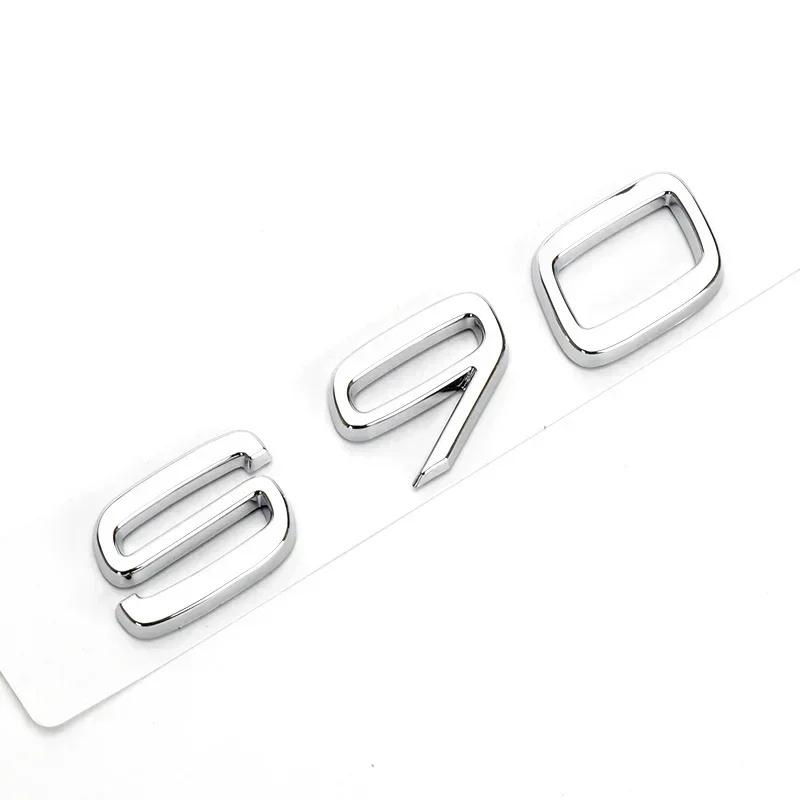 

3D ABS Black Silver Car Trunk Emblem Sticker for Volvo S40 S60 S80 S90 S60L S90L Rear Tailgate Badge Decal Exterior Accessories