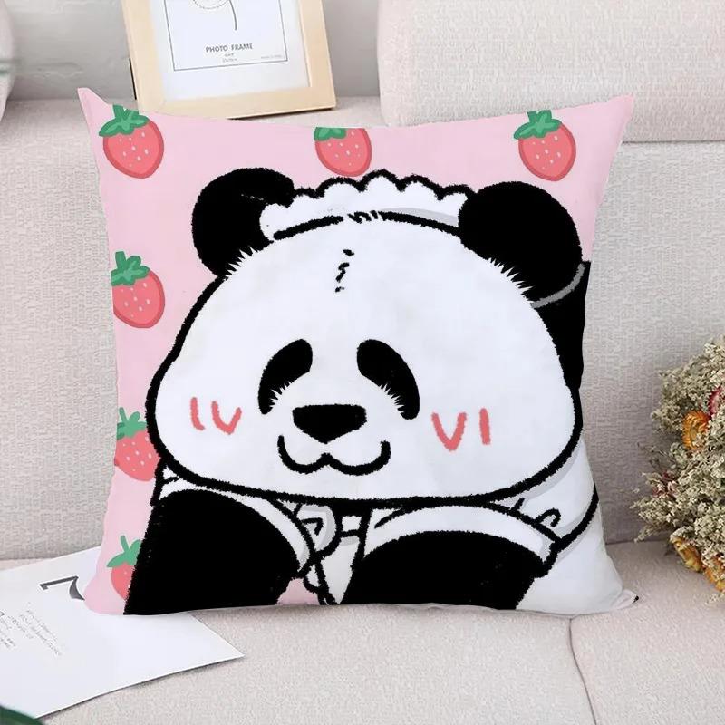 Cute Panda Decorative Pillowcase Living Room Office Home Pillowcase Car Ornaments