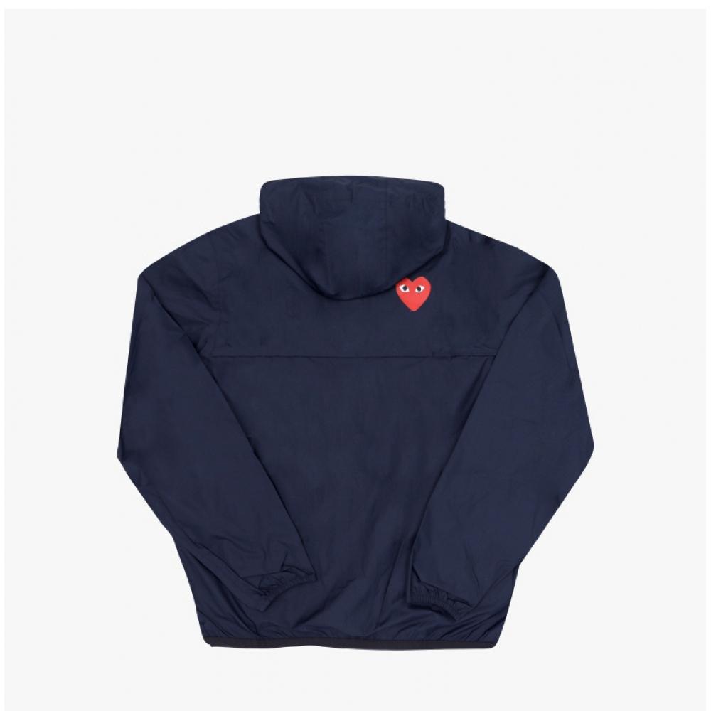 Comme Des Gar Ons Red Double Heart Wappen Jacket Az J501 051