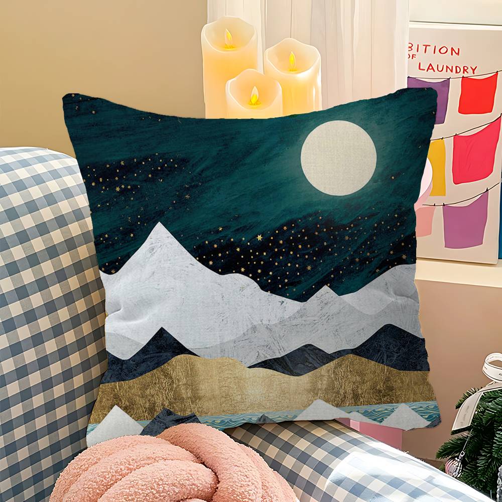 Nordic Abstract Geometric Mountain Pillow Cover Sofa Cushion Cover Home Room Decoration Children Gift