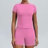 Seamless Yoga Set With Quick Dry Fabric For Female Fitness And Outdoor Running