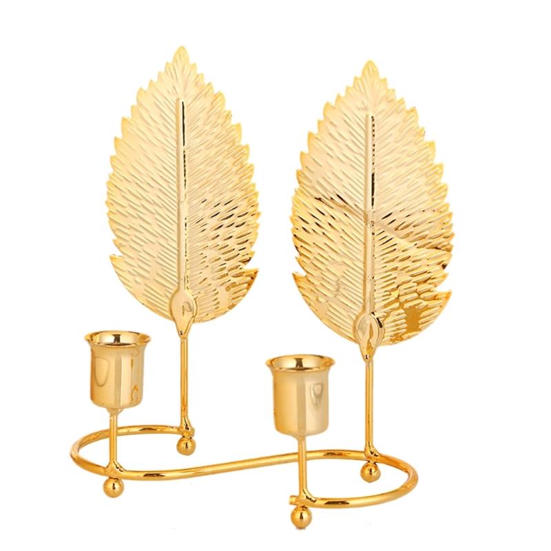 

Подсвечник из кованого железа в форме листа, настольные украшения, подставка для дома