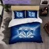 Set Biancheria da Letto 3 Pezzi in Microfibra con Motivo Warrington Wolves Copripiumino Decorativo per Camera da Letto Uso Domestico